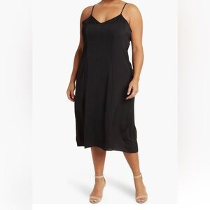 Melrose and Market Classic Black Slip Dress